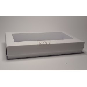 Pudełko DL 220x110x35mm - białe z okienkiem